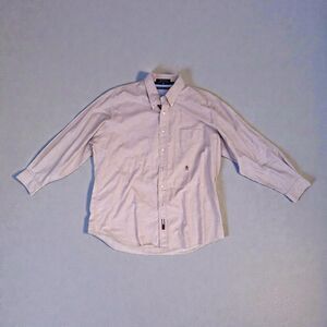 TOMMY HILFIGER Men's Size 17 Original Oxford XL Classic Beige Button Down Shirt